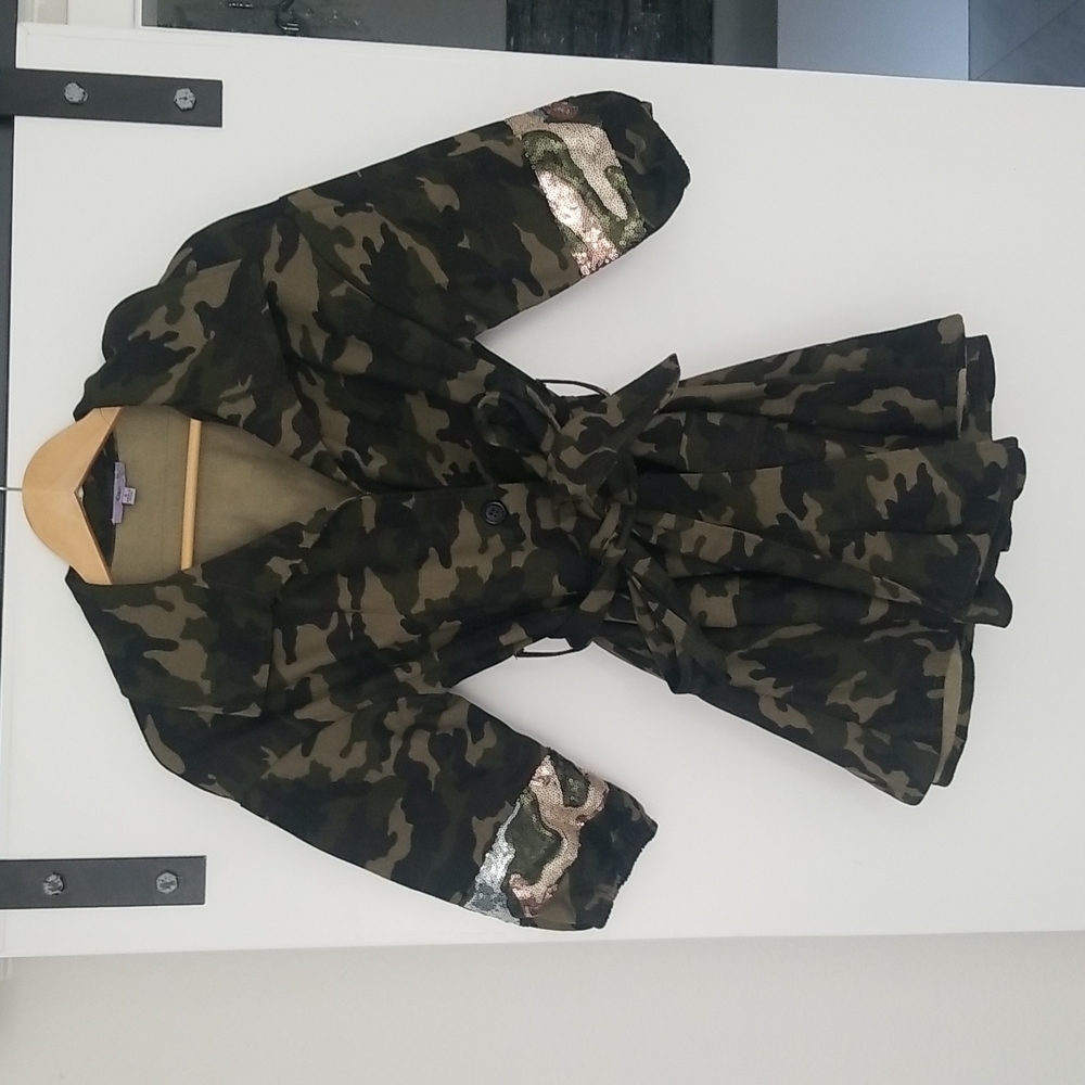 A Camo print Peacoat.